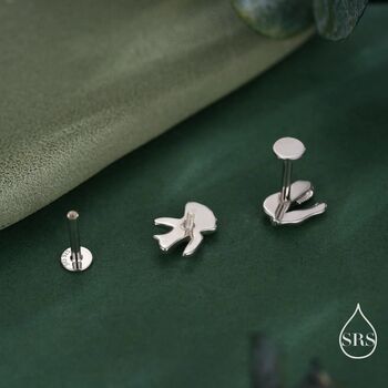 Mismatched Dinosaur Fossil Stud/Screw Back Earrings In Sterling Silver, 7 of 12