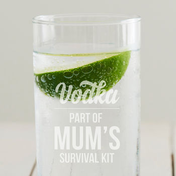 Personalised 'Survival Kit' Hi Ball Glass, 3 of 5