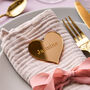 Personalised Gold Heart Wedding Place Setting, thumbnail 3 of 5