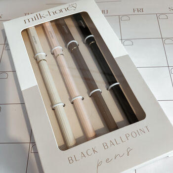 Luxury Neutral Black Ballpoint Pen Set, 7 of 7