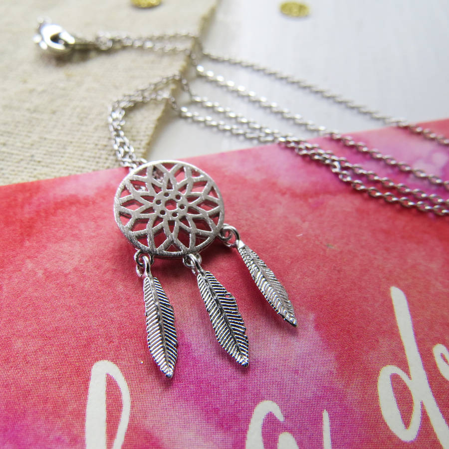 dreamcatcher necklace by luna emporium
