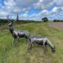 Recycled Metal Stag And Doe Sculpture, thumbnail 1 of 4