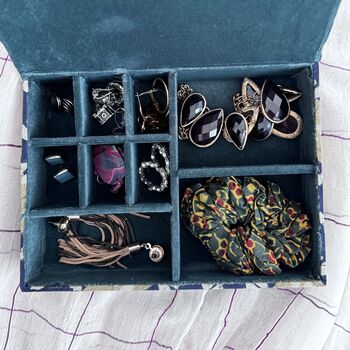 Jewellery Box With Button Closure, Partitions Inside, 3 of 8