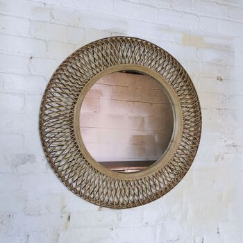 Rattan Wall Mirror, 4 of 5