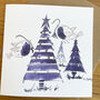 Christmas Trees And Inky Blue Robins Card Pack, thumbnail 5 of 6