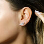 Sterling Silver Little Feather Stud Earrings, thumbnail 1 of 4