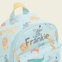 Personalised Blue Safari Mini Backpack With Compartment, thumbnail 2 of 7