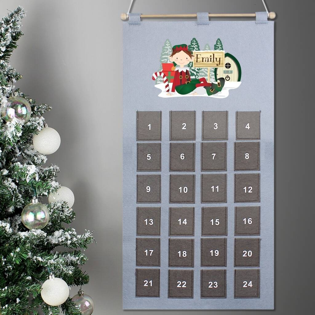 Elf Large Reusable Advent Calendar By When I Was a Kid