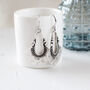Silver Plated Statement Earrings, thumbnail 2 of 7