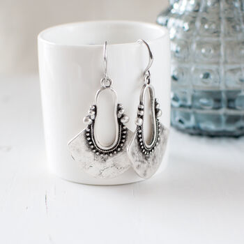 Silver Plated Statement Earrings, 2 of 7
