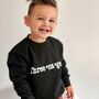 Three Na Ger Kids Sweatshirt In Black, thumbnail 5 of 8