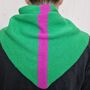 Lambswool Knitted Triangle Scarf With Stripe On Reverse, thumbnail 1 of 10