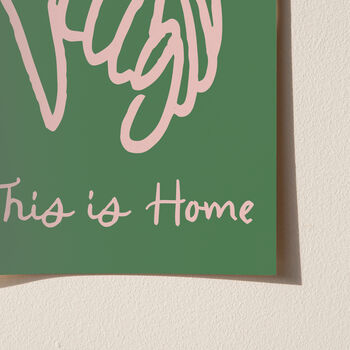 This Is Home Illustrated Holding Hands Print, 6 of 9