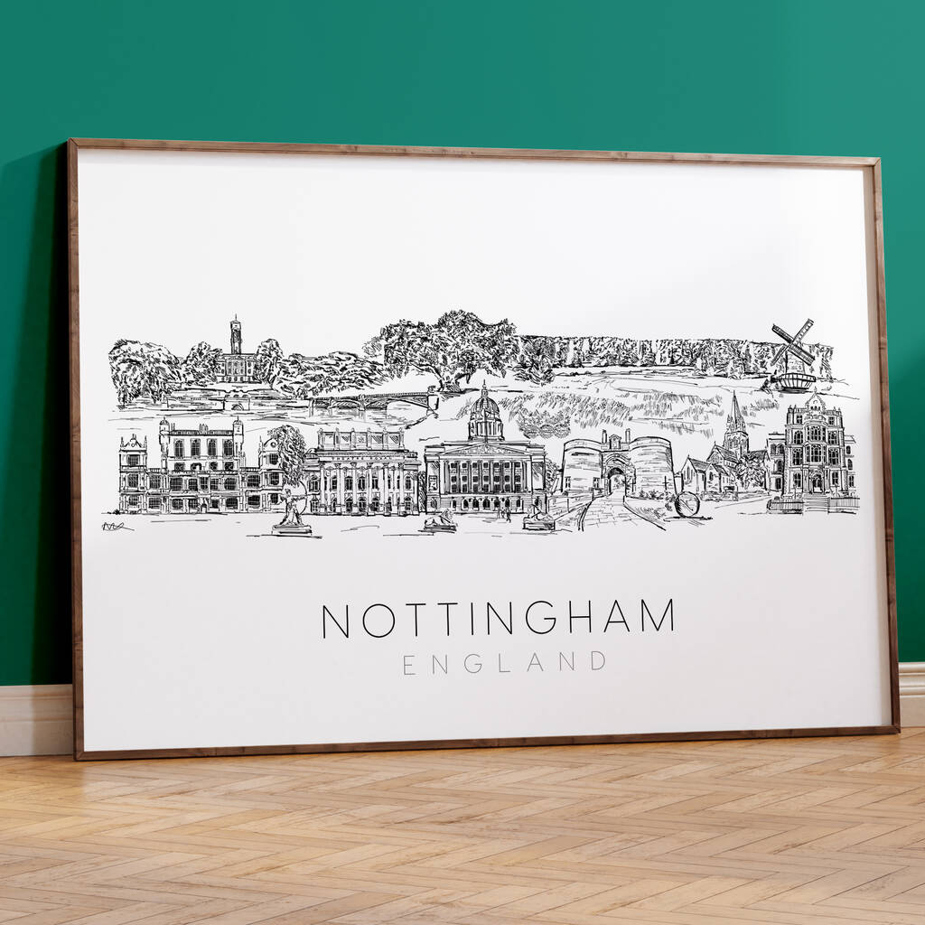 Nottingham Skyline Fine Art Print, 1 of 3