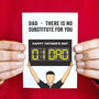 'No Substitute' Football Father's Day Card, thumbnail 1 of 2