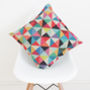 Geometric Linen Cushion Cover, thumbnail 2 of 5