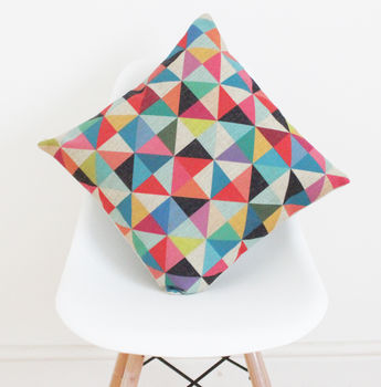 Geometric Linen Cushion Cover, 2 of 5