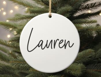 Personalised Name Christmas Bauble, 2 of 2