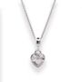 Forget Me Not Memorial Heart Personalised Silver Necklac, thumbnail 6 of 7