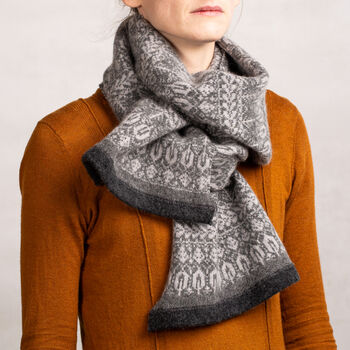 Unisex Knitted Lambswool Scarf Inspired By Nature, 5 of 8