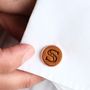 Personalised Leather Initial Cufflinks, thumbnail 6 of 12