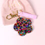 Rainbow Glitter Flower Mirror Keyring, thumbnail 5 of 8