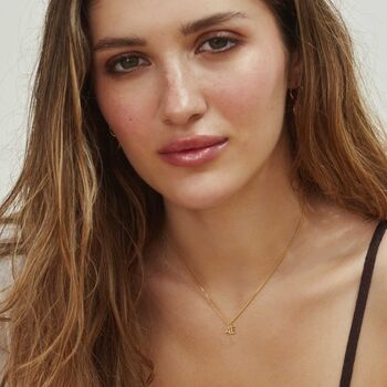 Mini Double Letter Necklace Silver Or Gold Vermeil Plated, 3 of 6