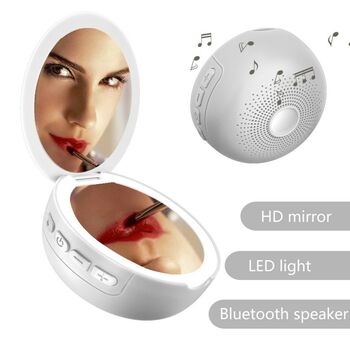 Portable LED Vanity Mirror And Bluetooth Speaker, 2 of 6