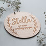 Personalised Wooden Birth Announcement Sign, thumbnail 1 of 3