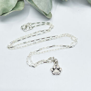 Silver Dog Paw Necklace, 3 of 12