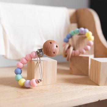 Dummy Clip And Teether Baby Gift Set, 2 of 7