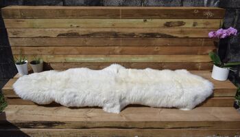 Sheepskin Rug Double Super Soft 100% British Leather, 2 of 5