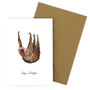 Sleuth Two Toed Sloth Greetings Card, thumbnail 4 of 7