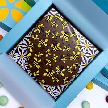 Personalised Bee's And Daisies Flat Easter Egg, 3 of 4