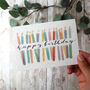 Watercolour Candles Birthday Card, thumbnail 3 of 3