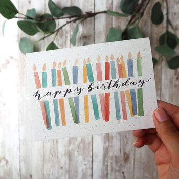 Watercolour Candles Birthday Card, 3 of 3