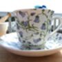 Large Cup And Saucer In Spring Harebell Design, thumbnail 2 of 12