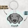 Weimaraner Dog Keyring, thumbnail 3 of 6