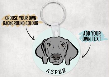 Weimaraner Dog Keyring, 3 of 6