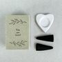 East Of India Mini Matchbox Incense Holder And Two Incense Cones Black Pomegranate 'You Are Loved' Heart, thumbnail 2 of 4