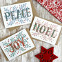 Peace, Joy And Noel Christmas Card Multipack, thumbnail 1 of 6
