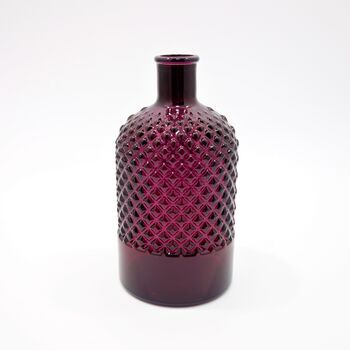Recycled Glass Diamond Bottle Vase In Seven Colours, 3 of 8