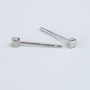 Sterling Silver Tiny Simple Cube Stud Earrings, thumbnail 3 of 4