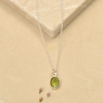 Peridot And Silver Necklace, 2 of 3