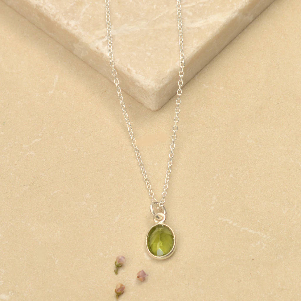 Peridot And Silver Necklace By TigerLily Jewellery