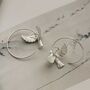 Sterling Silver Flying Bird Hoops, thumbnail 4 of 7