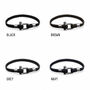Personalised Men's Shackle And Woven Leather Bracelet, thumbnail 6 of 6