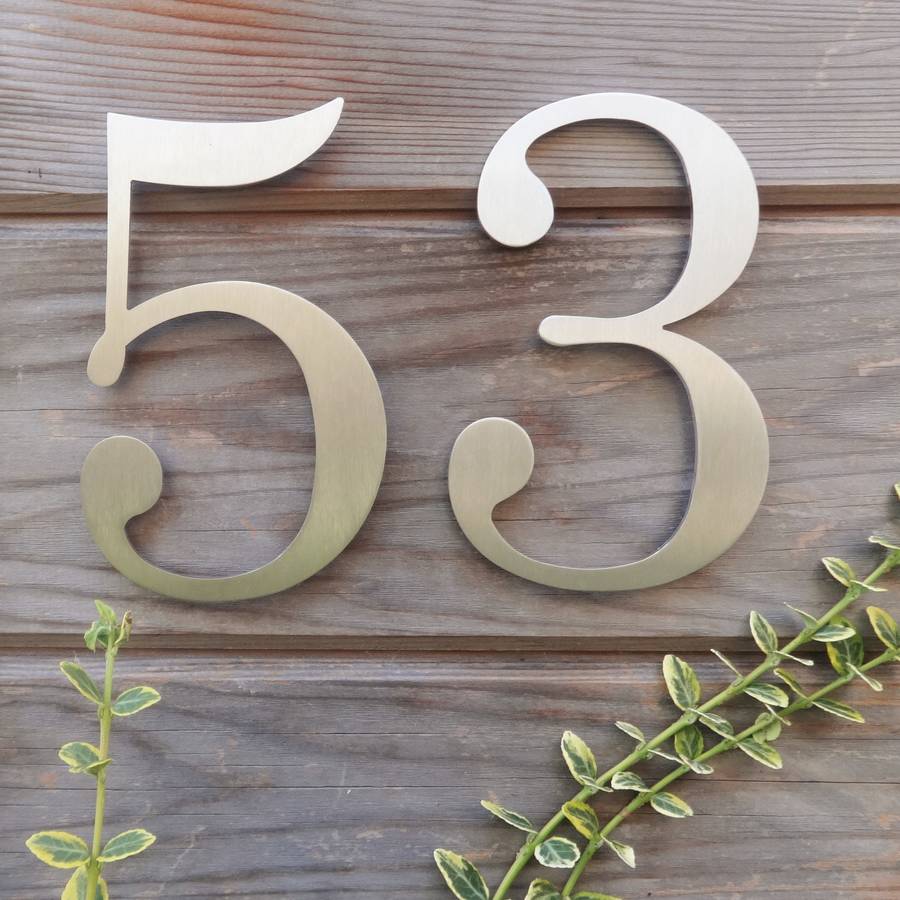 Contemporary Century Stainless Steel House Number By Housenumbers