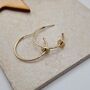 Personalised Solid Gold Charm Hoop Earrings, thumbnail 3 of 4