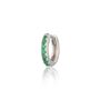 Green Stone Single Cartilage Hoop Earring, 7mm, thumbnail 3 of 6